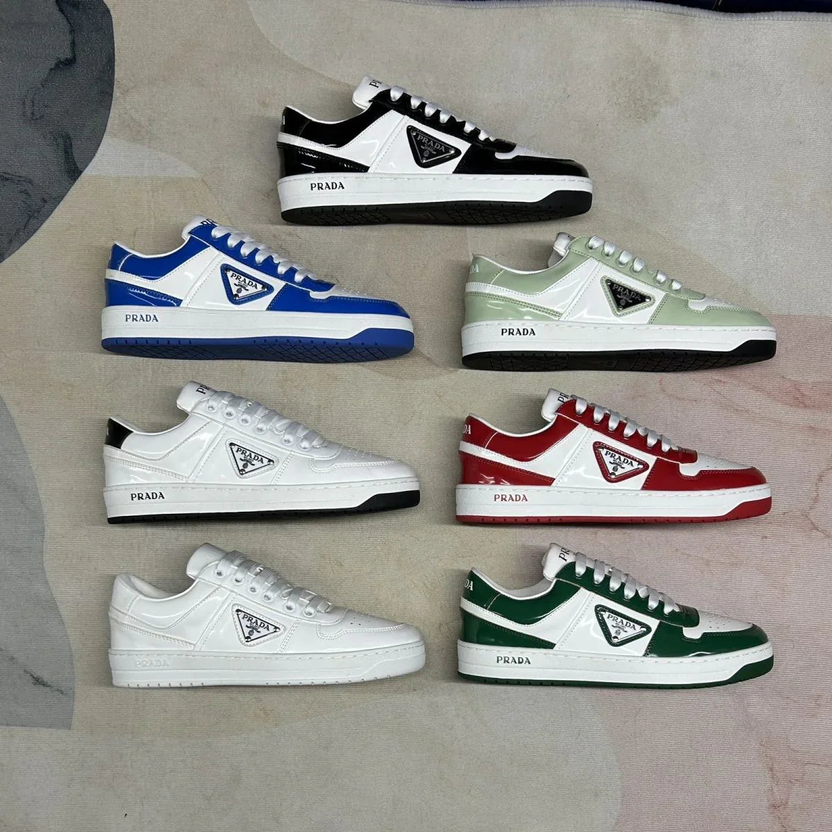 P New Women's Shoes Casual Shoes Triangle Buckle Lace-up Sneakers 1024060508
