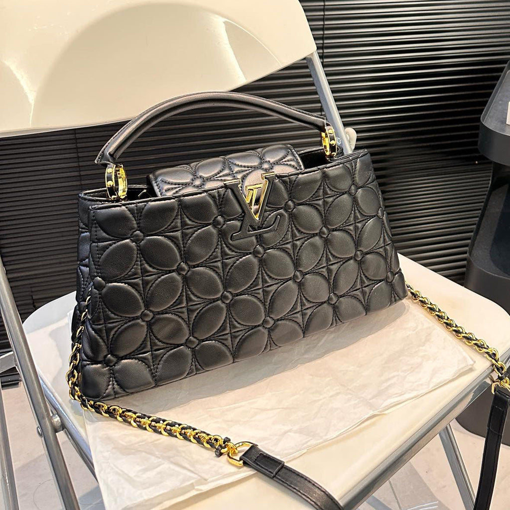 LV new CAPUCINES sheepskin embroidery handbag XC24100903
