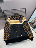 lvv Monogram logo knitted cardigan jacket 0724112502