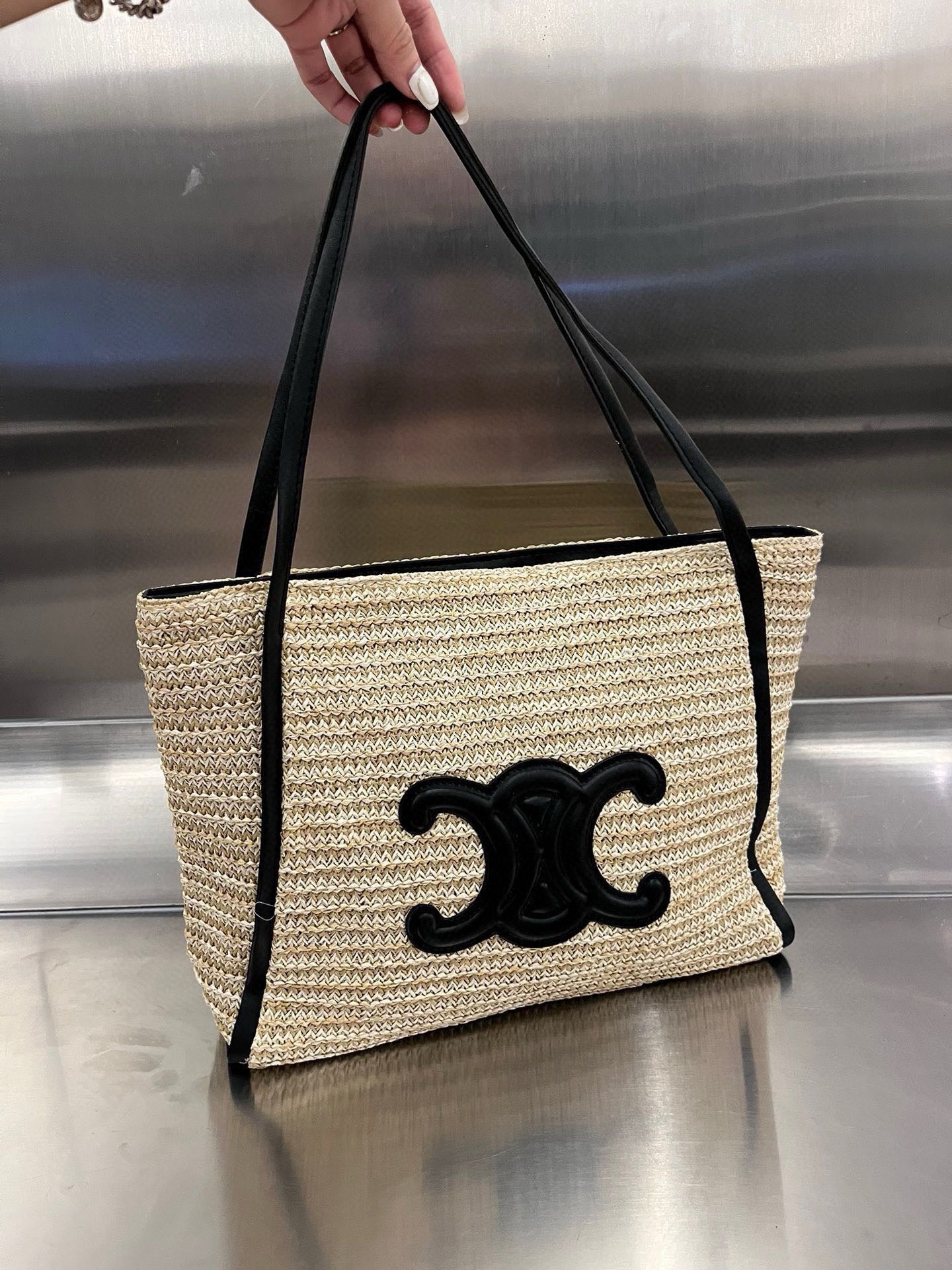 CL shoulder portable straw bag 0724041102