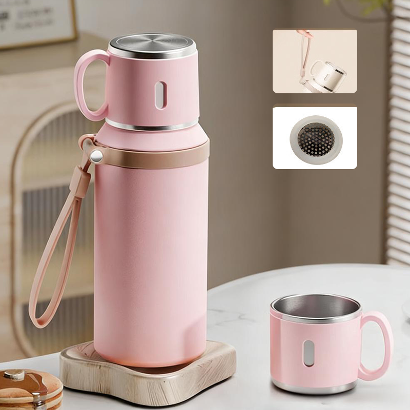 🏆Flash Sale 59% OFF⚡5K+ SOLD! 💥Stainless Steel Vacuum Insulated Bottle with Lidded Cup
